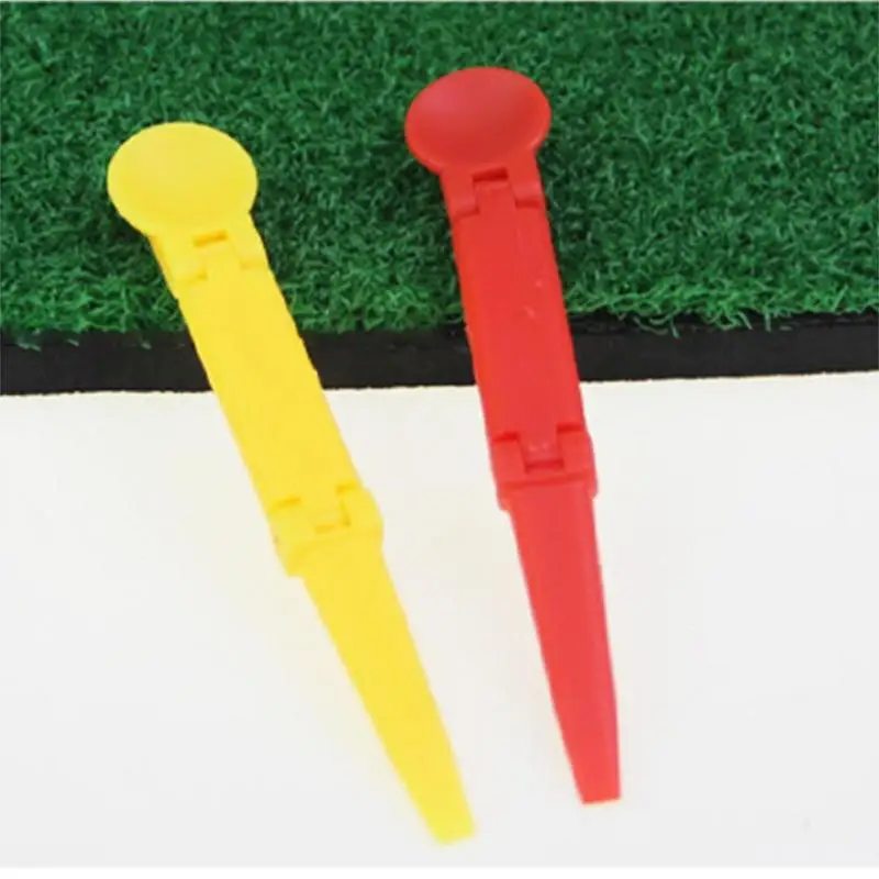 Portátil pequeno golfe Tees com rotação de 180 graus, Folding Practice Tees, Funny Golfing Acessórios, 3Pcs