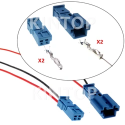 1 zestaw 2 szpilki głośnik samochodowy kable w wiązce gniazdo dla BMW 9-1452577-1 9-968554-1 9-968554-1A 8-1452577-1A B-14525-1