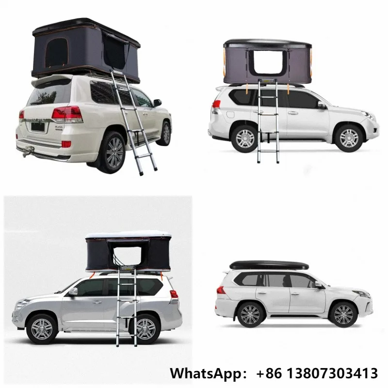 2-3 Person Folding Hard Shell Rooftop Tent for Camping Truck Large Car Roof Top Outdoor Adventure Tent