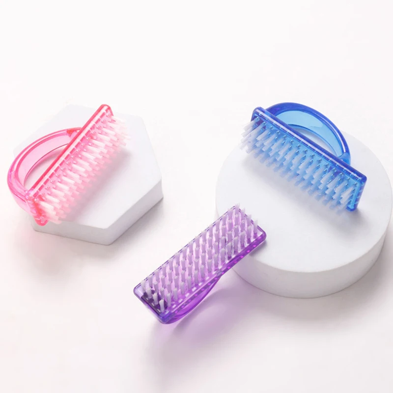 Brosse à Ongles en Plastique pour Pédicure, Doux, Élimine la Poussière, Livres Ronds, Outils de Manucure, Soins des Doigts, Aide au Salon