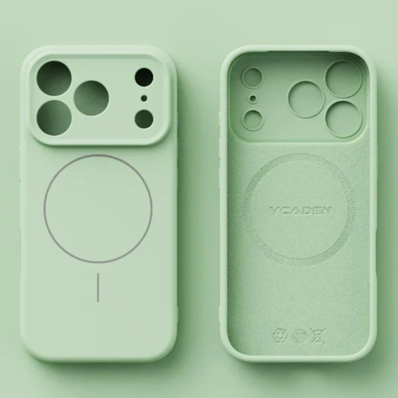 المغناطيسي الأصلي السائل سيليكون ل Magsafe جراب هاتف آيفون 17 16 15 14 13 12 برو ماكس 16 زائد 17 الهواء الجلد يشعر غطاء ناعم #5