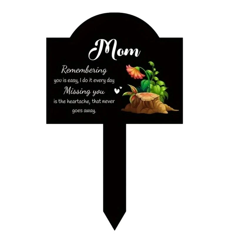 Cemetery Mom Dad Memorial Grave Marker for Tributes Lovely Graveyard Decoration