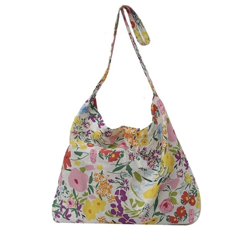 المرأة غير الرسمية طباعة الأزهار الكبرى حقيبة كبيرة من السعة كبيرة الكتف
