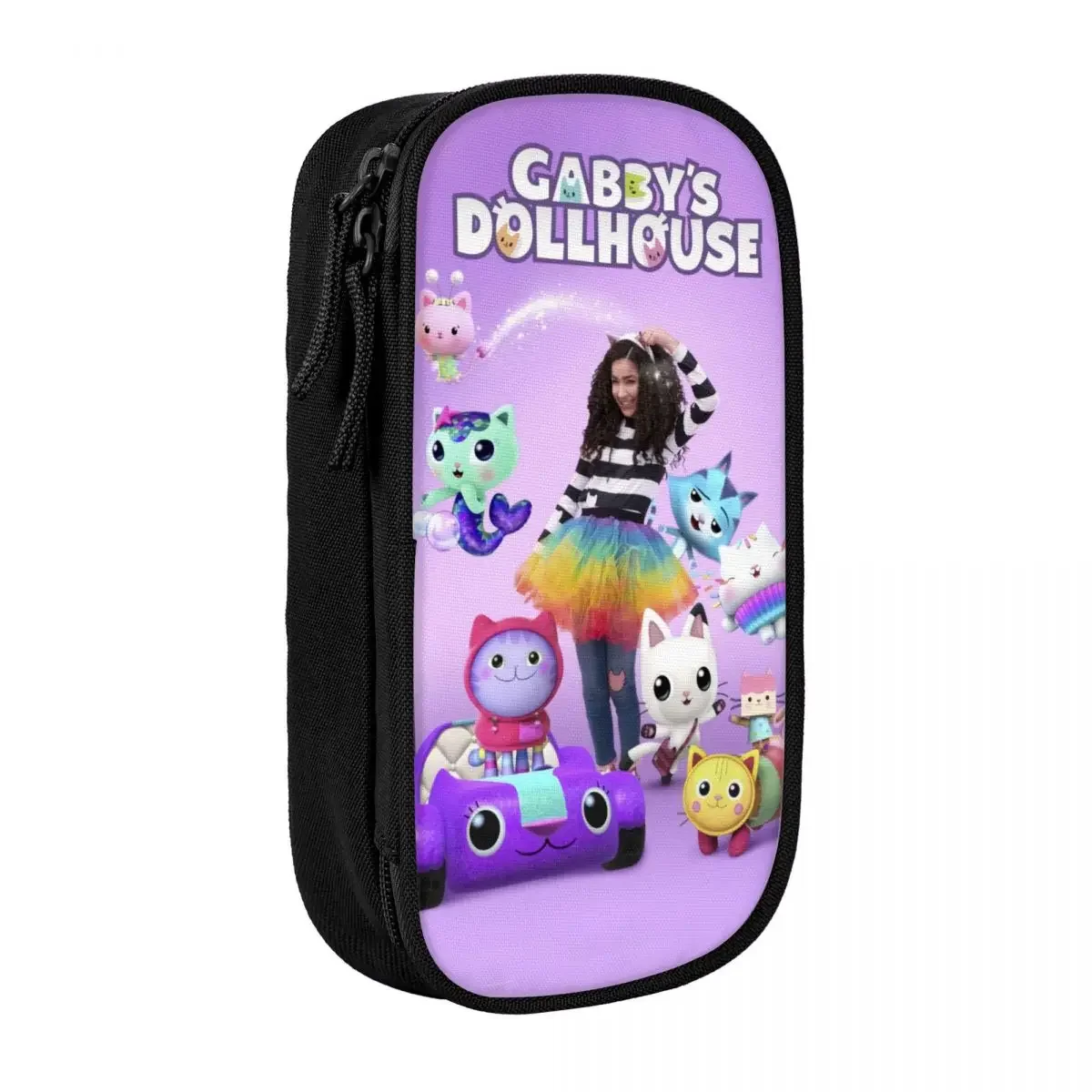 Gabby Dollhouse Cute Pencil Case Boys Gilrs Large Storage Gabbys Mercat Pencil Pouch Students Stationery