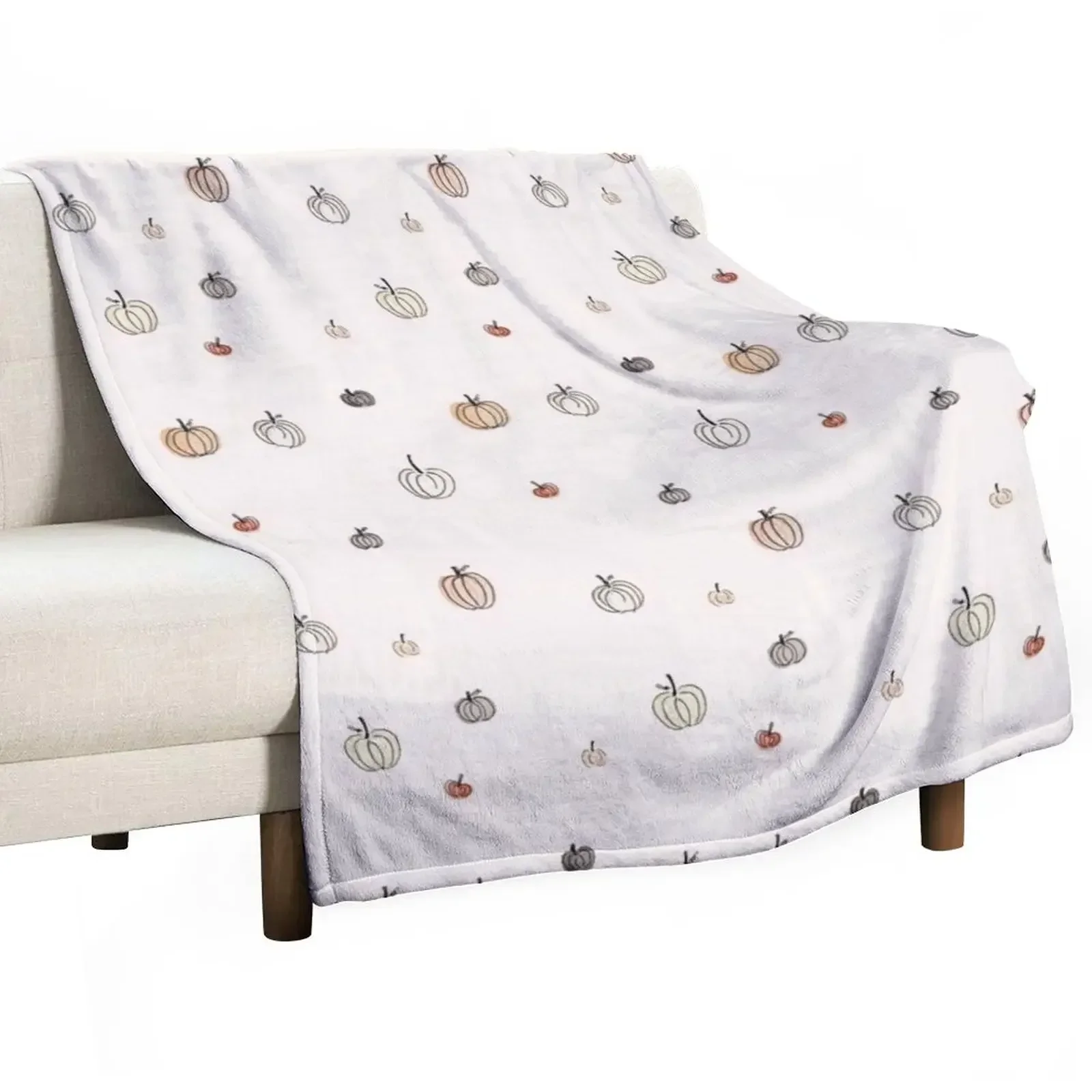 

white pumpkin pattern Throw Blanket Extra Large Throw wednesday Loose Blankets