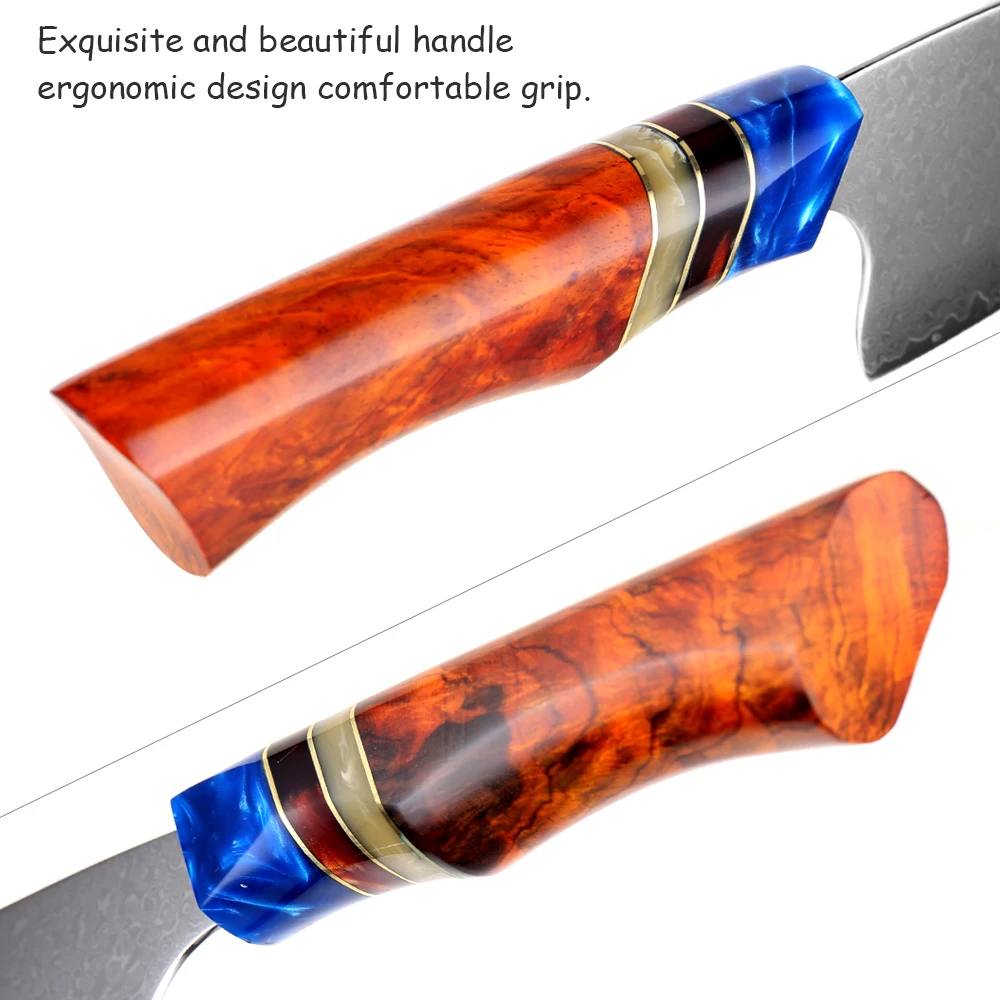 Chef Knife 8 Inch Damascus Butcher Knife Japan VG-10 Super Stainless Steel Professional Super Sharp Kitchen Cooking Knife