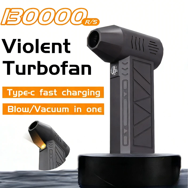 

Turbo Jet Fan Air Duster 130000 RPM Mini Air Blower Electric 3 Gear Turbo Violent Blower Rechargeable Industrial Duct Fan