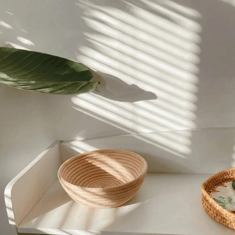 Round & Oval Bread Proofing Basket Decorative Cloth Liner Rattan Fermentation Bowl Creative Durable Dough Rising Rattan Basket