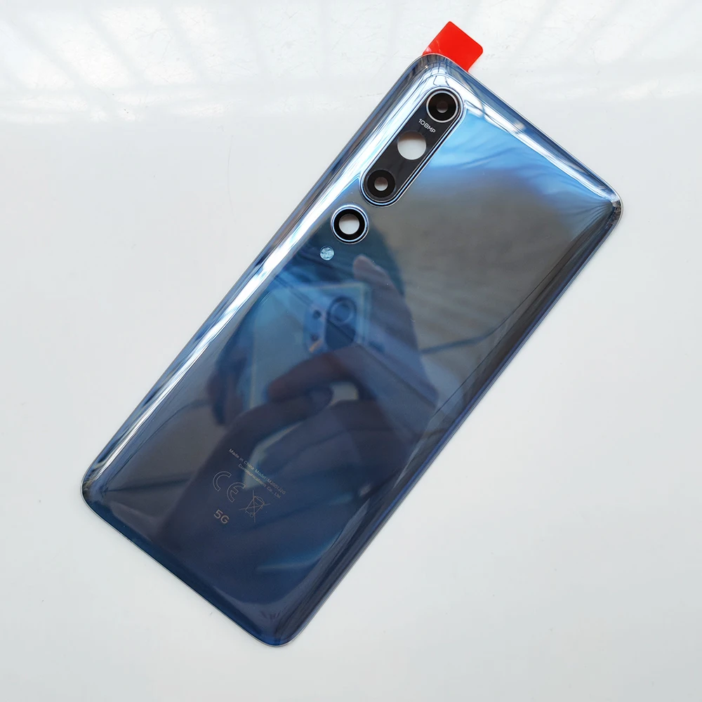 Mi 10 A+ Glass For Xiaomi Mi 10 5G Battery Cover Xiaomi10 Replacement Rear Housing Door With Adhesive + Camera Lens