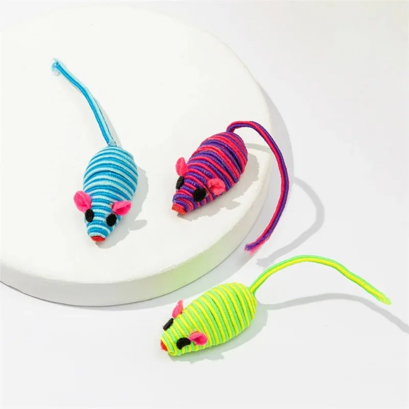 2pcs Pet Cat Toy Color Winding Mouse Cat Toy Pet Supplies Cat Interactive Chew Toy Pet Accessories