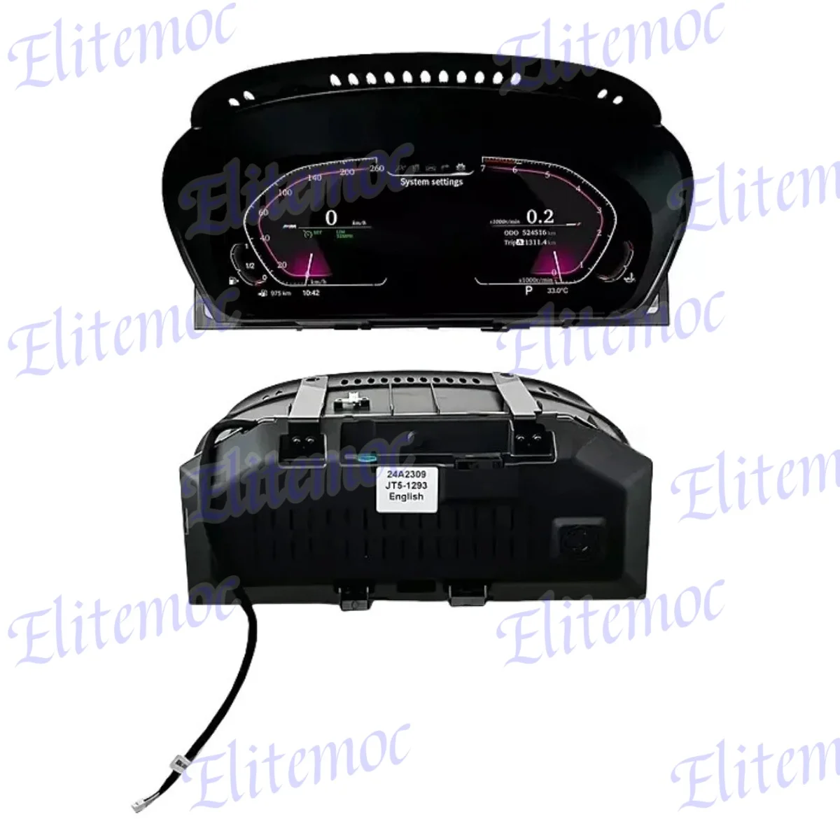

12.3" Inch Full Digital LCD Display for 2003-2009 BMW E60 E61 E63 E64 Updated Cluster Instrument DVR Dash Replacement