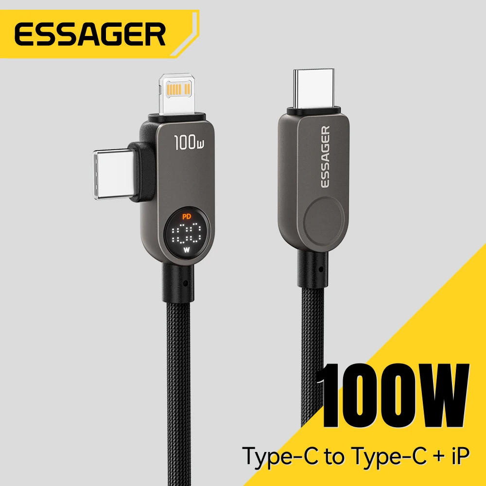 essager-2-in-1-usb-type-c-to-lightning-cable-100w-pd-fast-charging-wire-for-iphone-17-16-15-14-macbook-ipad-xiaomi-type-c-to-l