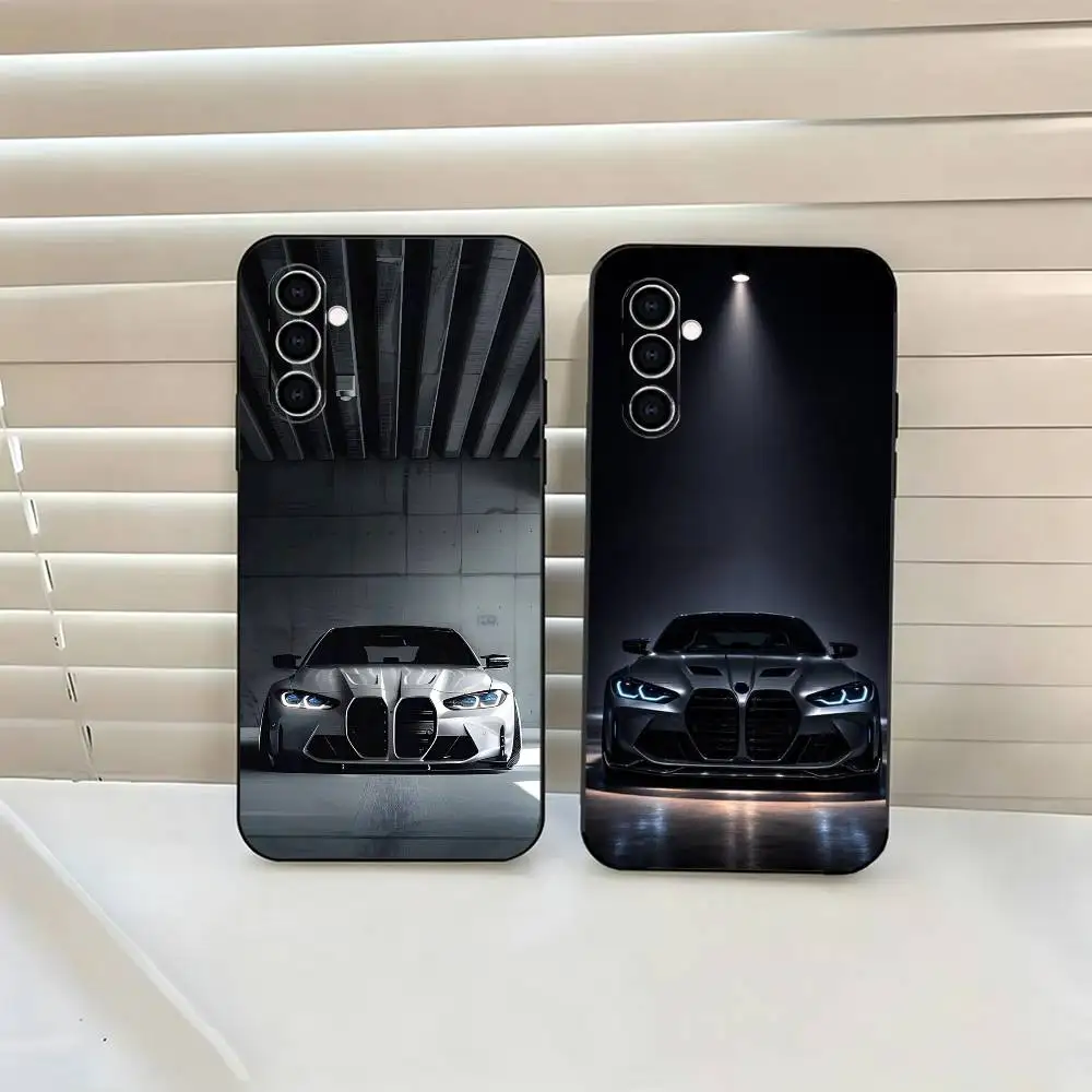 SuperCar M-M4  For Samsung Galaxy A55 A16 A36  A56 A26 A52 A54 A57 5G Shockproof Silicone Soft Black Cover