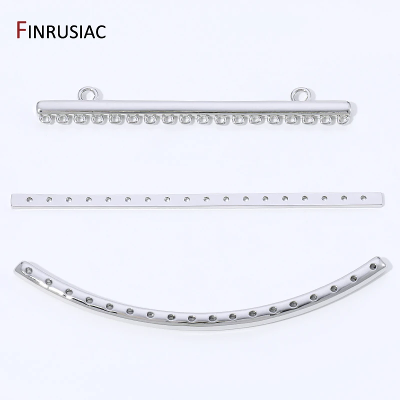 Rhodium Plated Brass Multi Row Strand Connector,Separator Spacer Bars Connector For DIY Jewelry Making Accessories Supplies