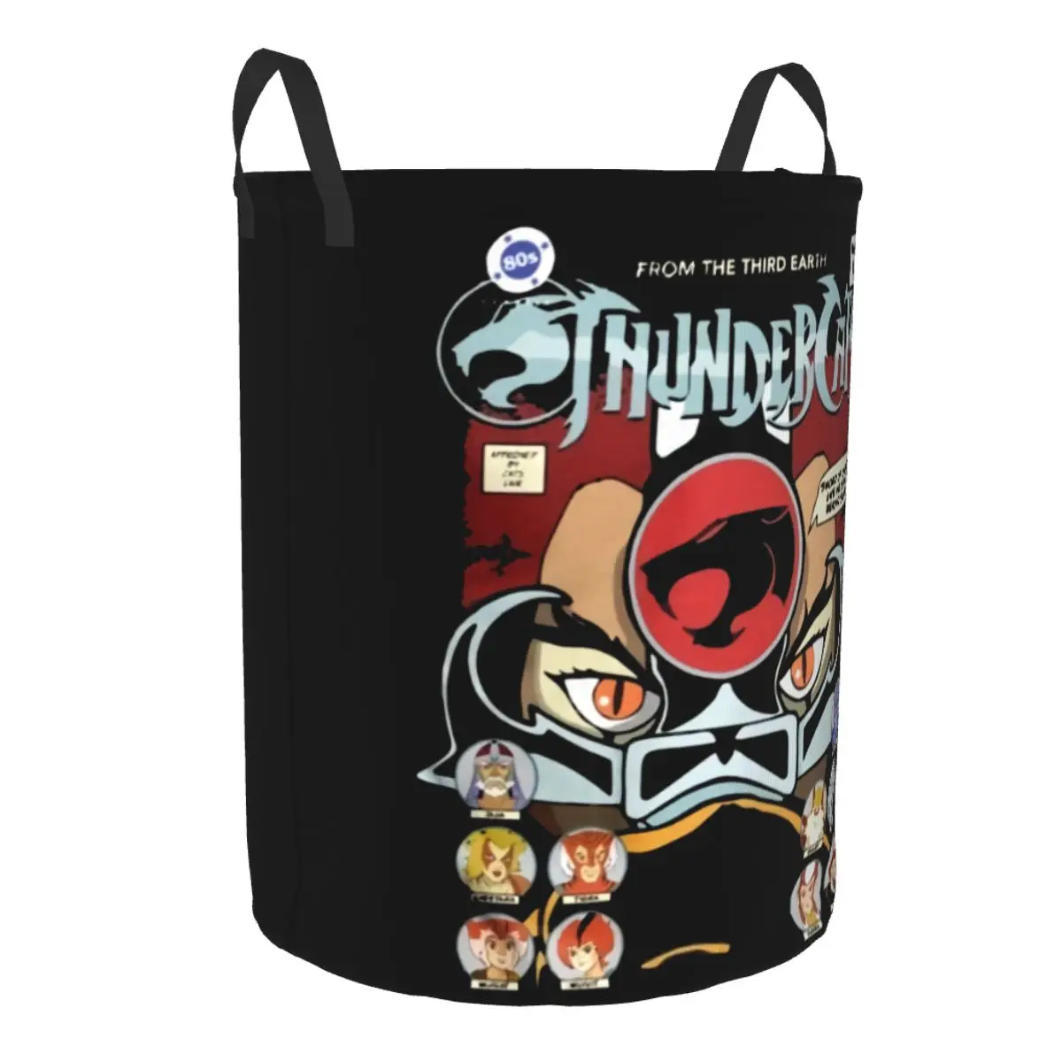 Custom Cartoon Anime Thundercats Laundry Hamper Large Storage Basket HiMan Cheetara Kids Nursery Toy Organizer