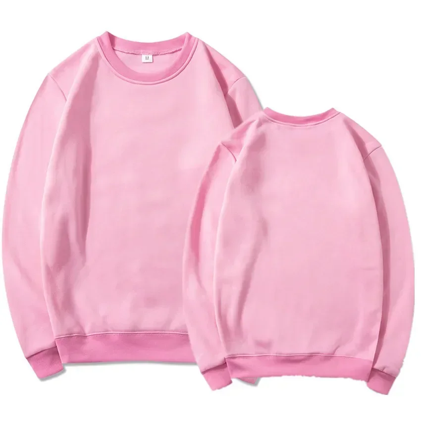 Einfache Rundhals-Sweatshirts für Herren und Damen, Frühling und Herbst, warme, bequeme, mit Fleece gefütterte Pullover-Oberteile, sportliche, lässige, locker sitzende Pullover – Detail 10