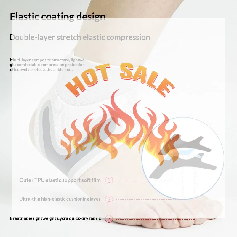 1Pc Ultradunne Enkelbrace Band Compressie Stabiliseert Pezen Motion Enkelfixatie Brace Voorkomt Enkelverstuikingen
