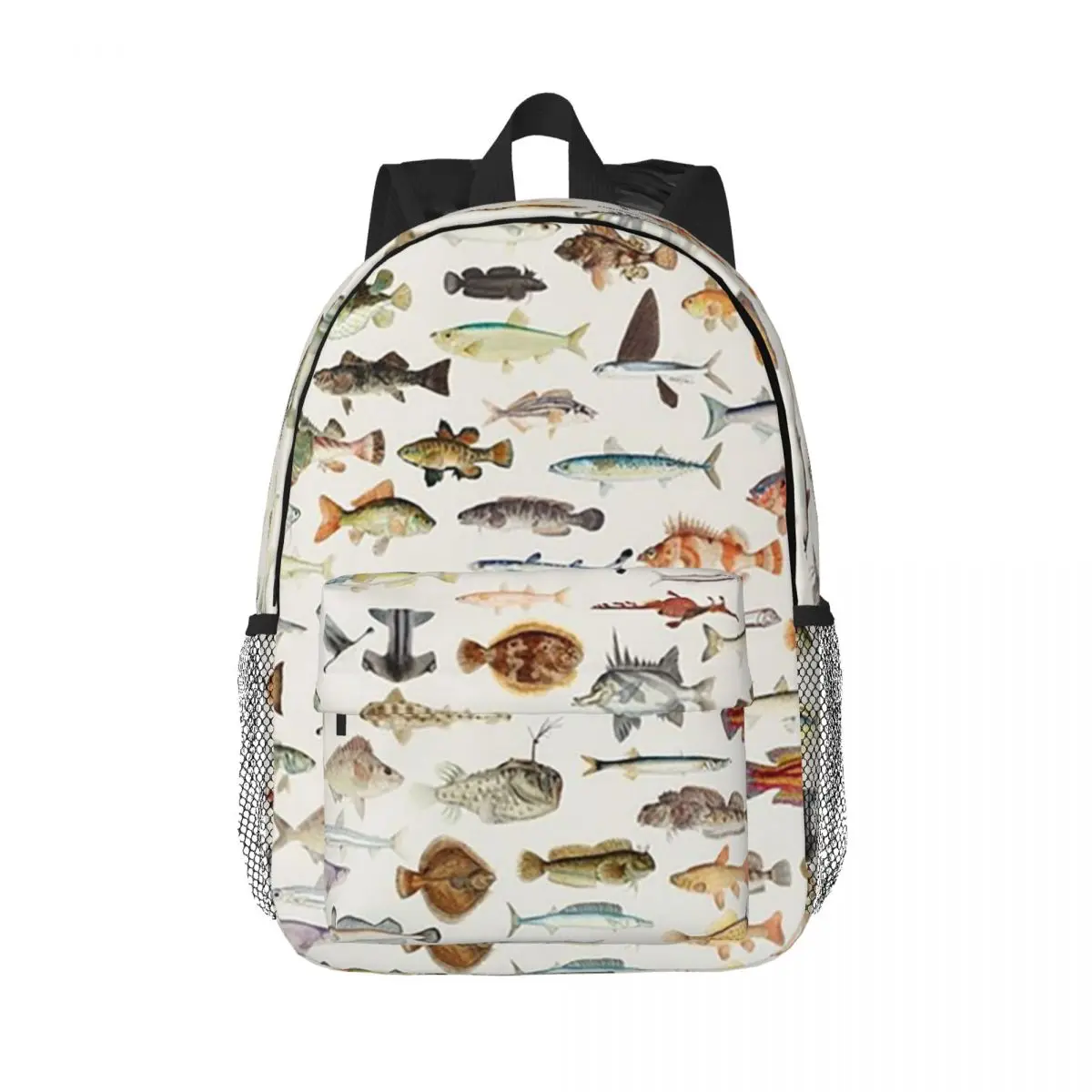 Fish Chart Backpacks Teenager Bookbag Fashion Students School Bags Laptop Rucksack Shoulder Bag Large Capacity