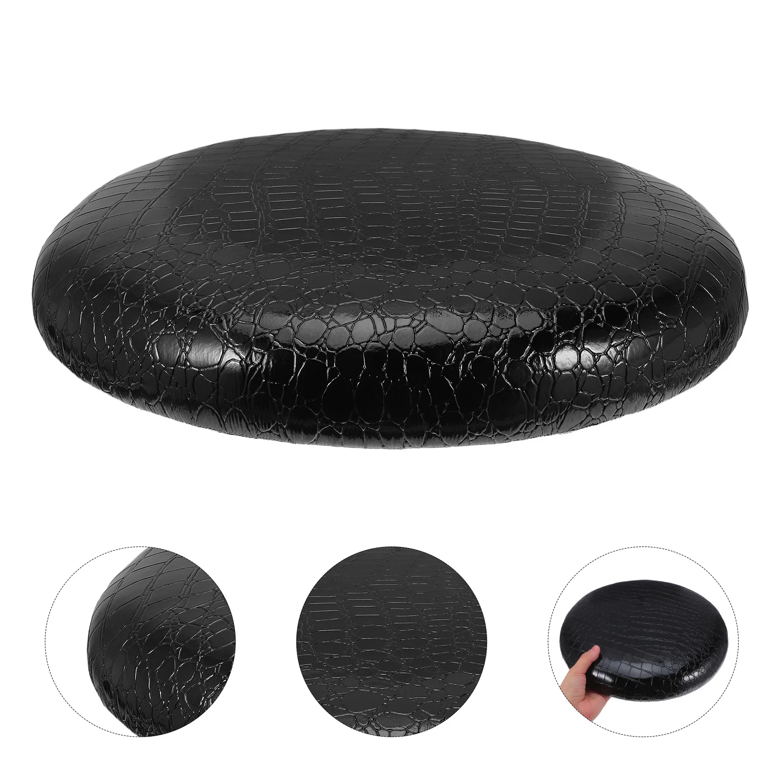 

Bar Stool Seat Replacement Thickened Round Pu Stool Seat Top Dining Chair Cushion Cover For Home Restaurant Kitchen