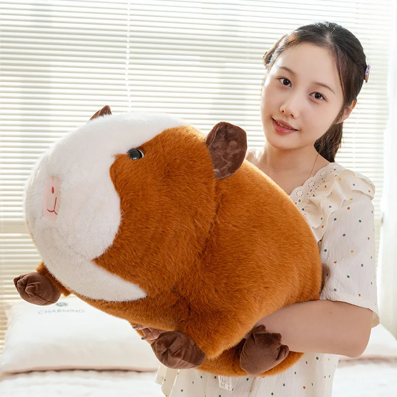 Giant Fat Guinea pig Plush Toy Furry Cute Fattened Cuddling Style Guinea Pig Sleep Aid Ornament Holiday Birthday Gift Doll 60cm