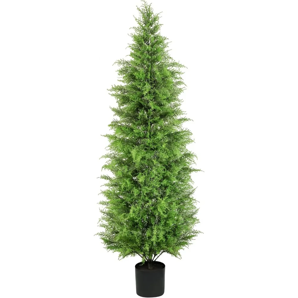

72 Artificial Cedar Set, 6FT Seven Story Potted Cedar Tree, Artificial Plant Shrub