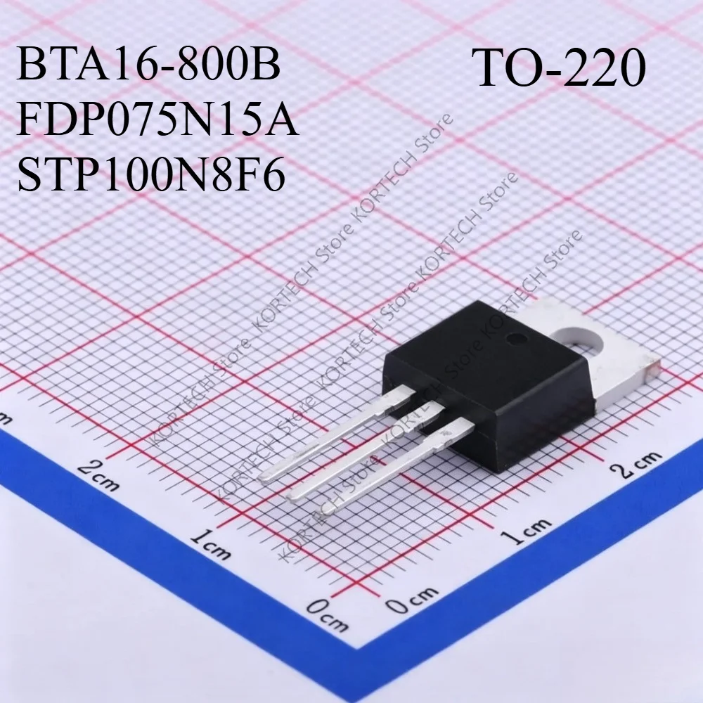 50PCS/Lot New Original BTA16-800B FDP075N15A  075N15A  STP100N8F6 100N8F6  TO-220  800V 16A Best in Quality