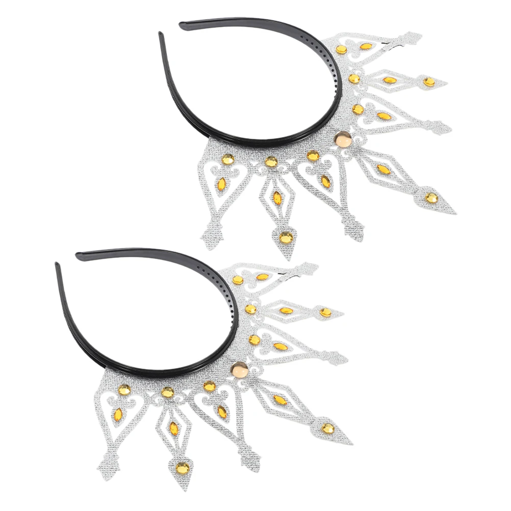 

2Pcs Crown Wedding Headb s For Women Rhinestone Wedding Bridal Hair Accessories Vintage Design Comfortable Universal Fit