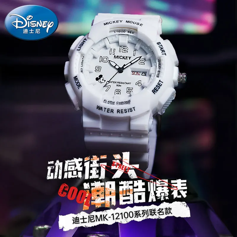 Disney Mickey Mouse For Mens Watch Japan Quartz Sport Wristwatches 50M Waterproof Luminous Hands Date Week Boy Student Children