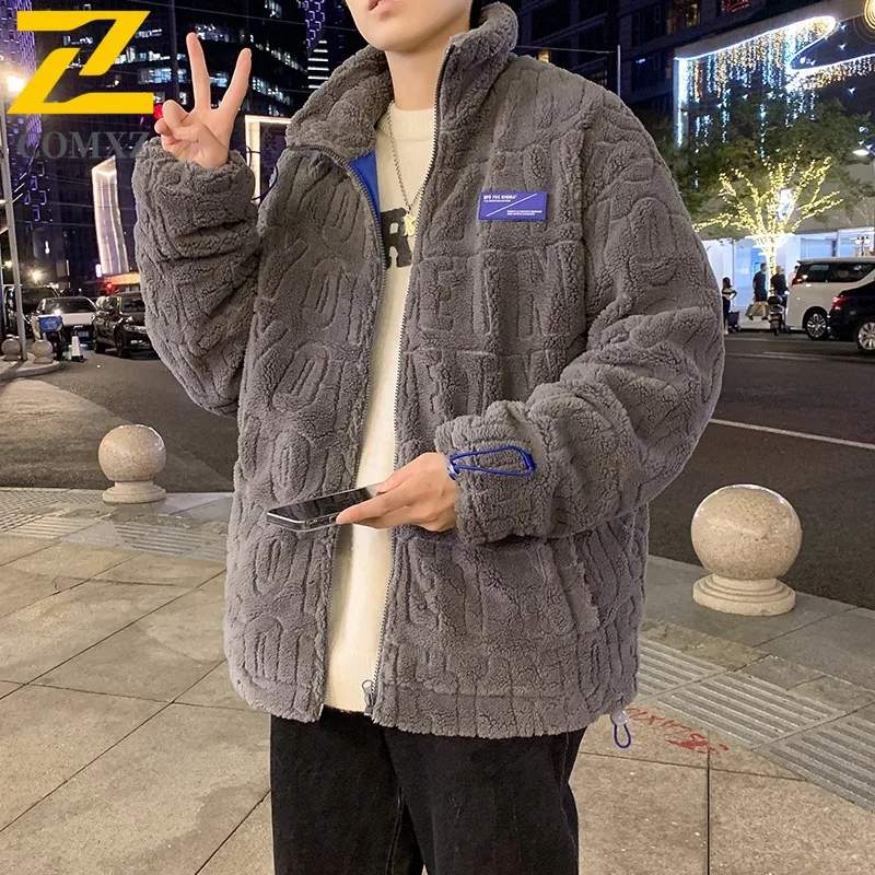 COMXZ Men Winter Jacket Trendy Versatile Snow Urban Windproof Lightweight Hiking Padded Jacket Minimalist Casual Padding Coat