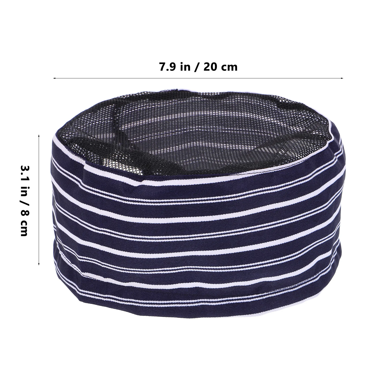Chapeau de Chef unisexe à rayures bleues et blanches, casquette de cuisine réglable et respirante pour hommes et femmes, personnel de Service, cuisine, Restaurant, hôtel, travail