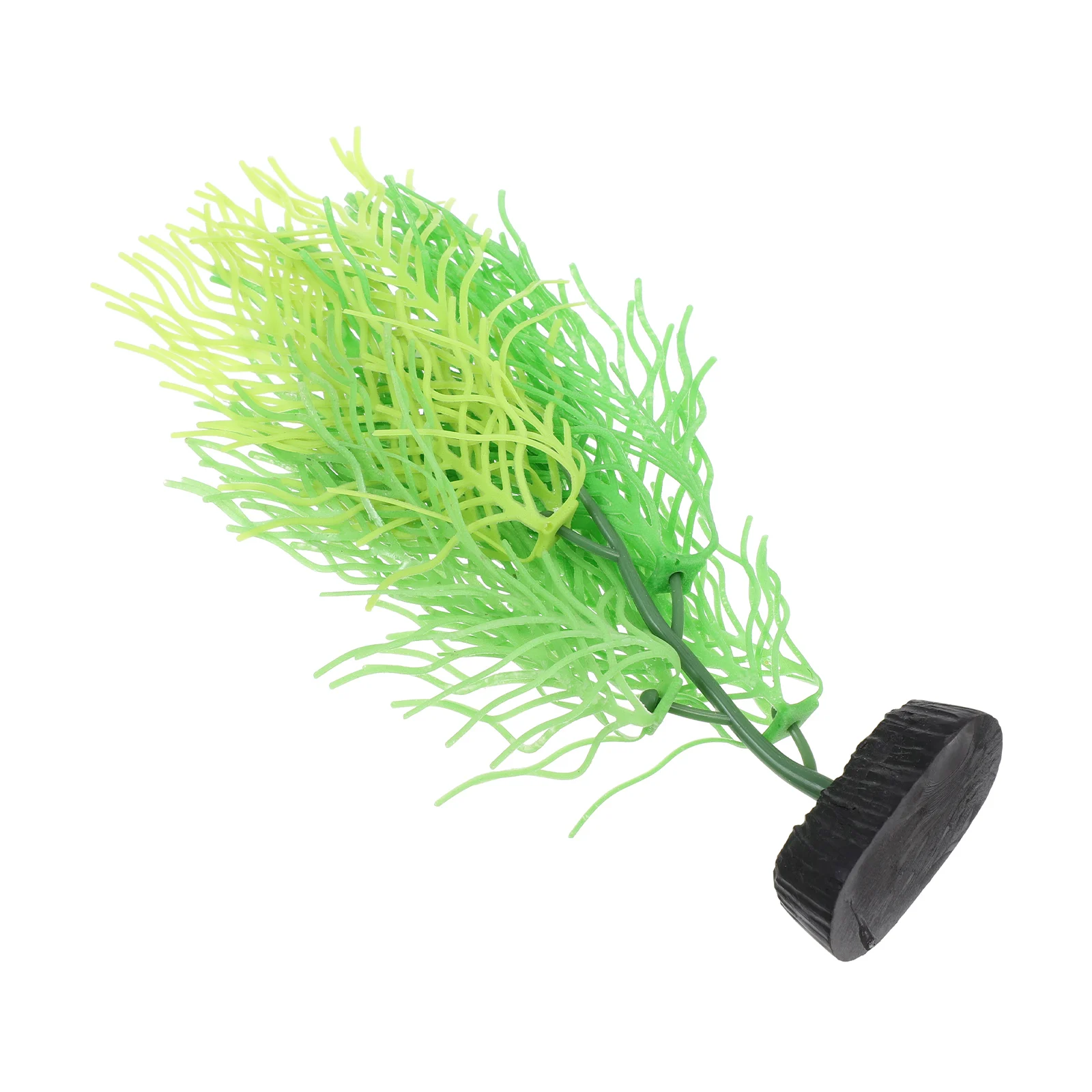 

Simulation Hornwort Aquarium Plant Decor Artificial Silicone Plastic Fish Tank Water Adornment Lightweight Compact Realistic