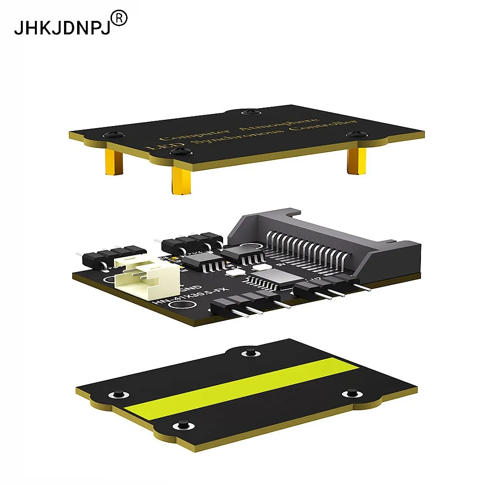 5V 3PIN A-RGB Fan Controller, 5V Lighting Controller, Computer Atmosphere RGB LED Synchronization Controller for desktop PC