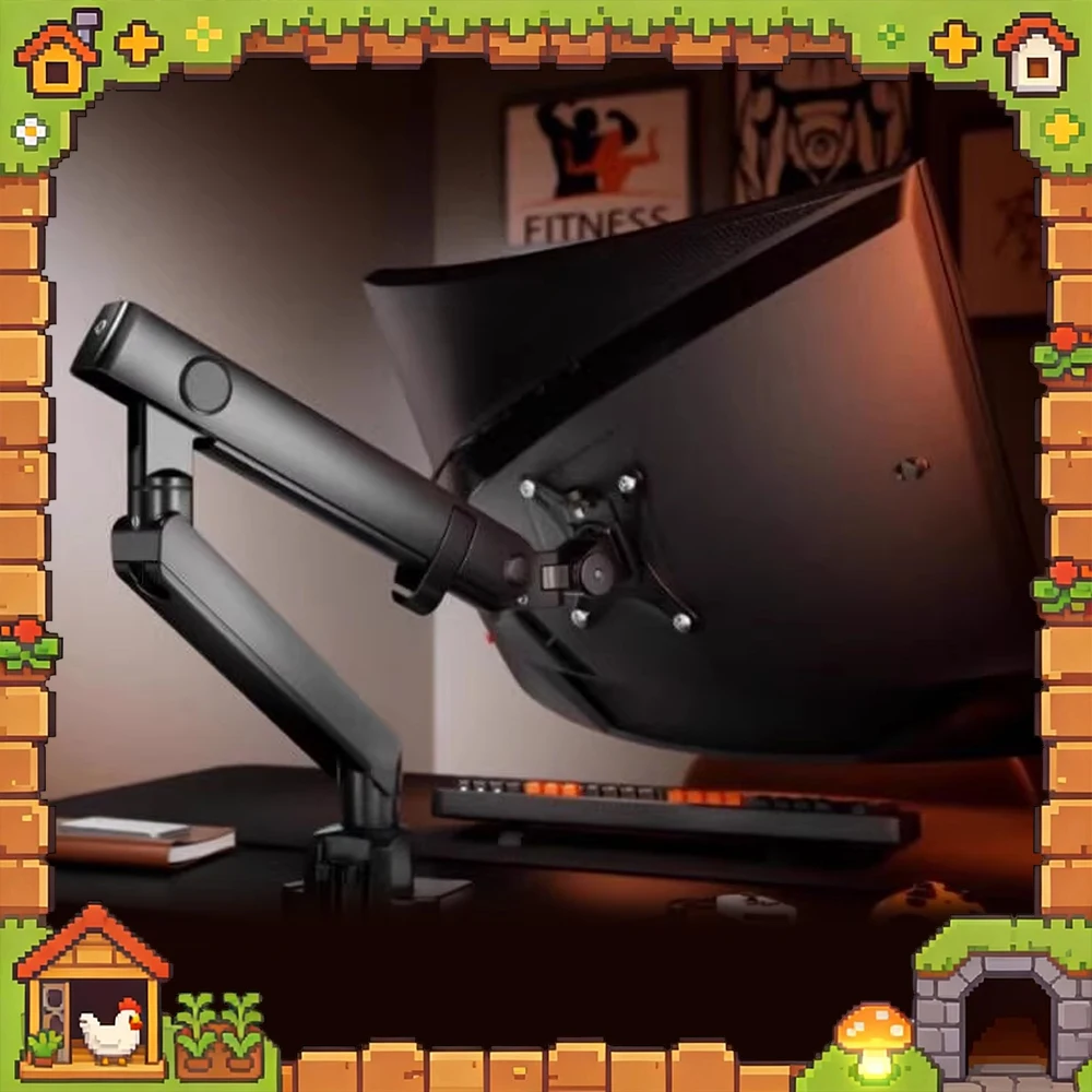 

Brateck E500 Display Bracket Five-Axis Linkage Heavy Screen Don't Sink Your Head Computer Display Screen Bracket VESA Board Gift