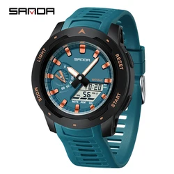 Fashion Sanda 3360 Electronic Students Multi-functional Calendar Chronograph Waterproof Luminous Male Cool Led Digital Watches