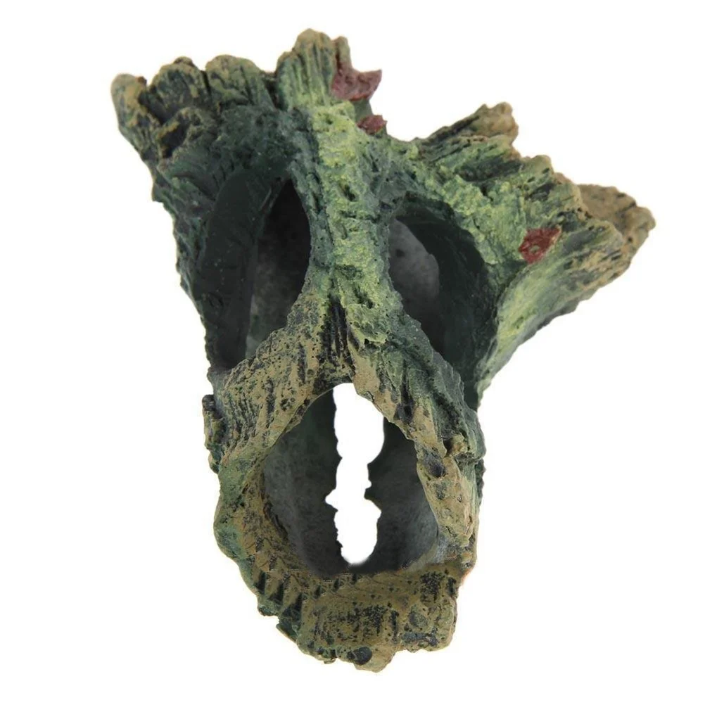 

Artificial Hollow Wood Hole Cave Resin Aquarium Tree Trunk Decorate Fish Tank Safe for Fish Ornament Shrimps Shelter