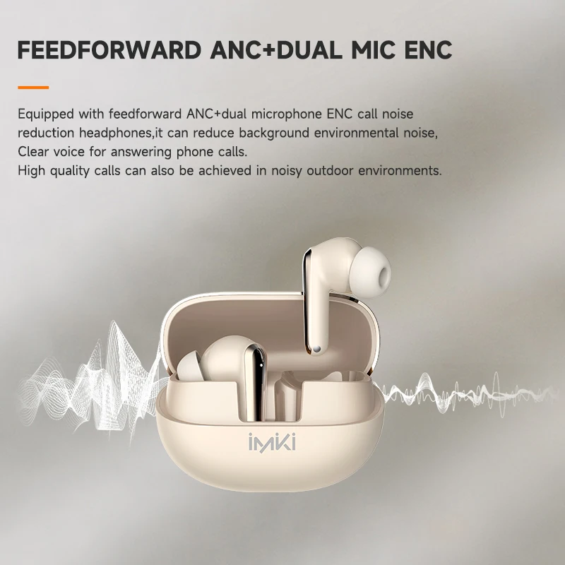 NEW IMIKI T14 Earbuds Bluetooth 5.3 Earphones Headphones Built-in Microphone 6 Mics with ANC & ENC