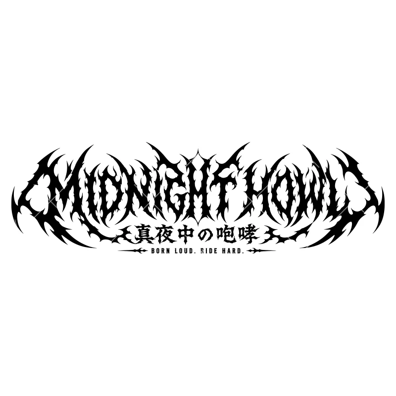 Midnight Howl Auto Car Stickers Accessories JDM Stickers Windshield Banner Born Loud Decoration Graphics Waterproof Vinyl Decals