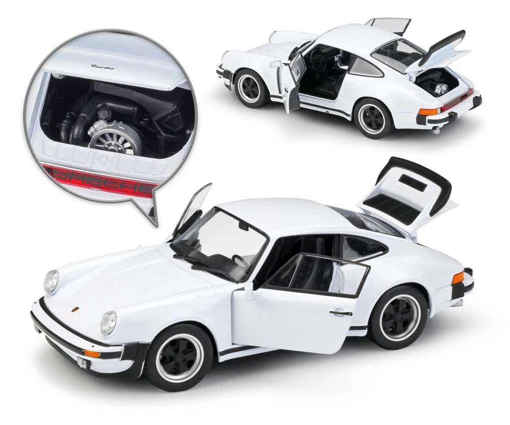 1974 Porsche 911 Turbo3.0 WELLY Diecast 1:24 Car Toy Vehicle Classic Metal Sports Car Alloy Model Car For Kid Gifts Collection