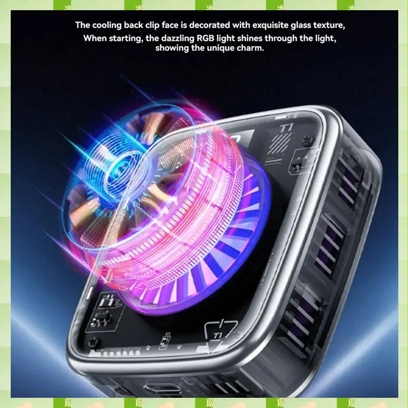 2025 SR01 PRO Mobile Phone Cooling Radiator Number Show Magnetic Backpack Semiconductor Radiator For IOS/Android B,SR01 PRO Mobi