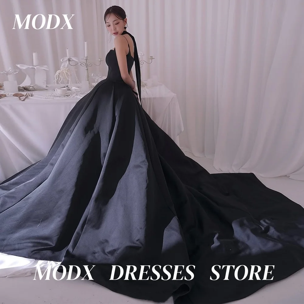 

MODX Elegant Square Collar Wedding Dresses Spaghetti Strap A-Line Customised Bride Gowns Sweep Train Korea Photo shoot 2025