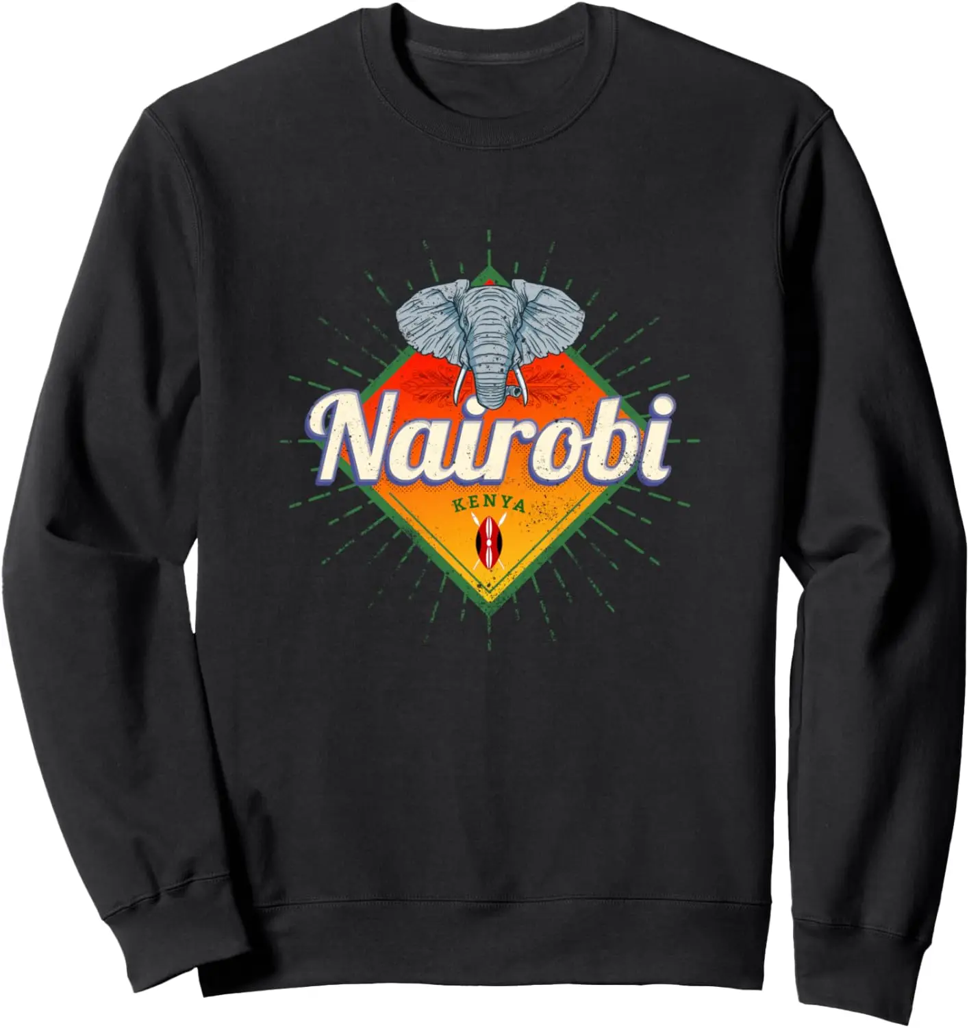 Nairobi Capital Kenya Retro Elephant Vintage Africa Souvenir Sweatshirt