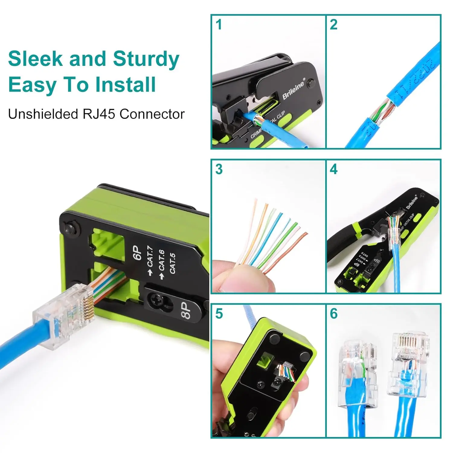 1/10/30 Stuks Pass Through RJ45 Cat7/Cat6/Cat5 Afgeschermde Connectors Crystal End Vergulde 8P8C Crimp UTP Ethernet Modulaire Plug