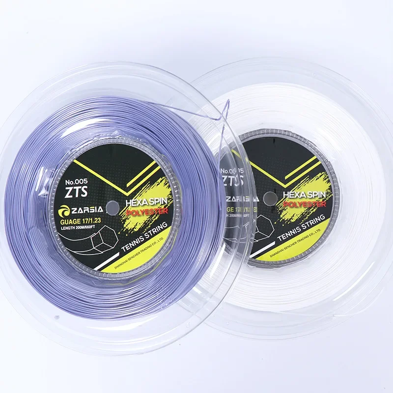 ZARSIA Hexagon Tennissaiten Langlebige Hex-Polyester-Schlägersaite 1,23MM 200M 1 Rolle – Detail 2