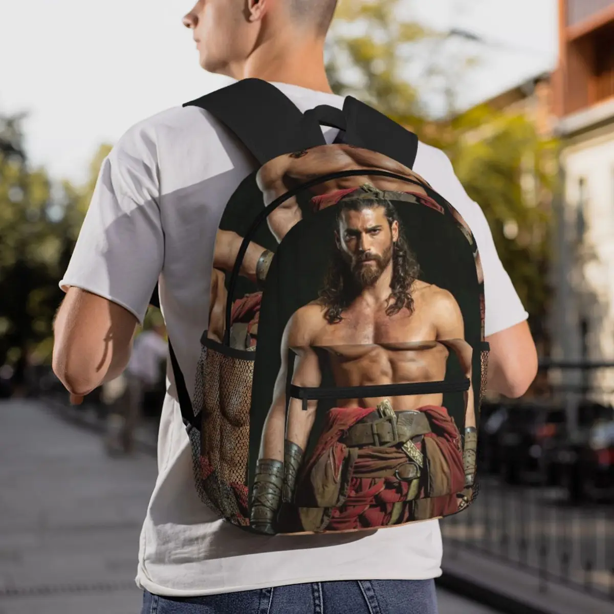Actor Can Yaman Photo Backpack Daypack Large Capacity Kids BookBag School Bag Shoulder Bags for Men Women