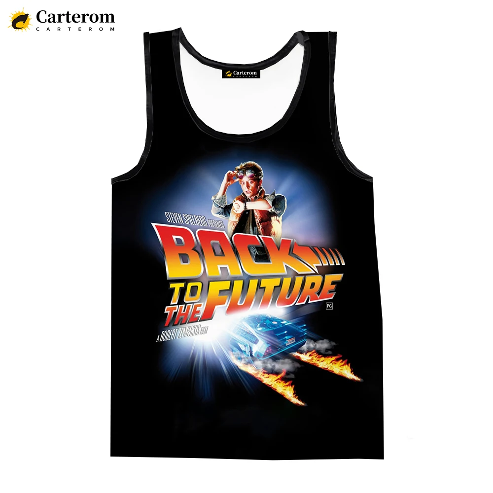 Back to the Future 3D Printed Tank Tops Men's Clothing Spring Summer Harajuku Streetwear Oversized Tops Cool Sleeveless Shirts