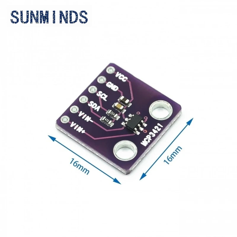 1pcs MCP3421 I2C SOT23-6 delta-sigma ADC Evaluation Module Board For PICkit Serial Analyzer Module