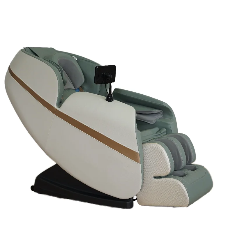 xx-Luxury Shiatsu Leather Design Zero Gravity Recliner Full-Body Massage Chair Hip Vibration Musical Feature for Neck Foot Care^