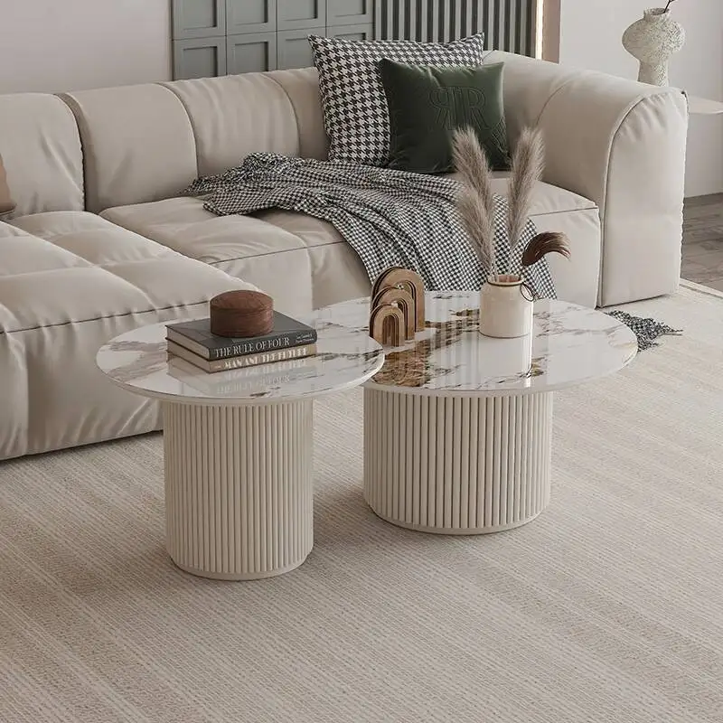 

Clear Cream Wind Decoration Aesthetic Side Table Design Living Room Coffee Table Fashion Simple Mesa Auxiliar Lounge Furniture