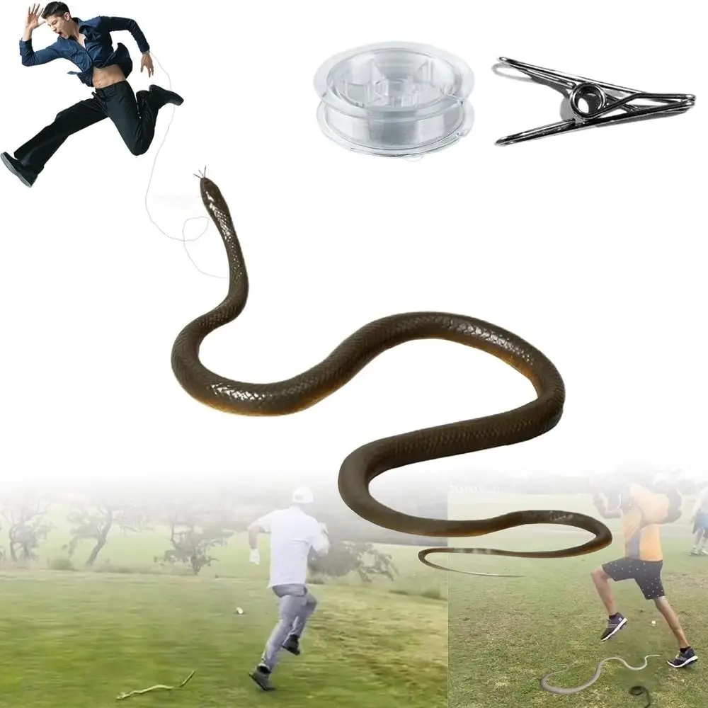 

Tricky Prop Snake Prank with String Clip Party Favor Practical Jokes Funny Prank Snake Toy Snake on a String Prank DIY