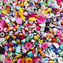 300PCS Resin Candy Charms Blessing Bag Accessories DIY SLIME Filling Cream Gel Mobile Phone Shell Lollipop Pack Candy Charm
